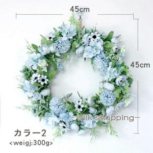 造花リース 玄関用 フラワー ウェルカム ドア...の詳細画像2