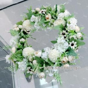 造花リース 玄関用 フラワー ウェルカム ドア...の詳細画像4