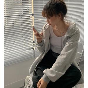 パーカー レディース フード付き カーディガン...の詳細画像4