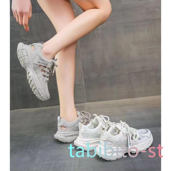 厚底 スニーカー サンダル スポーツサンダル レディース 夏 シューズ 韓国 ファッション スポサン...