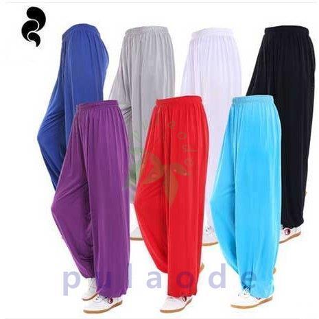 太極拳パンツ/春秋夏/男女兼用ロングカンフーパンツ/メンズ運動スポーツパンツ/レディース気功太極拳パ...