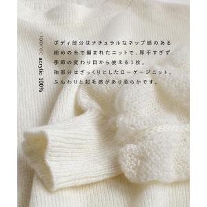ニット秋秋服レディーススセーター長袖袖コンシャ...の詳細画像3
