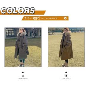 レディース モッズコート 裏起毛 毛皮コート ...の詳細画像2