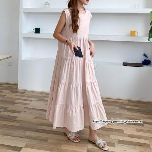 ワンピース ロング ペチコート レイヤード 重...の詳細画像2