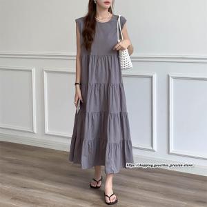 ワンピース ロング ペチコート レイヤード 重...の詳細画像3