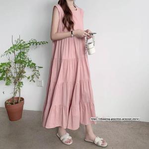 ワンピース ロング ペチコート レイヤード 重...の詳細画像4