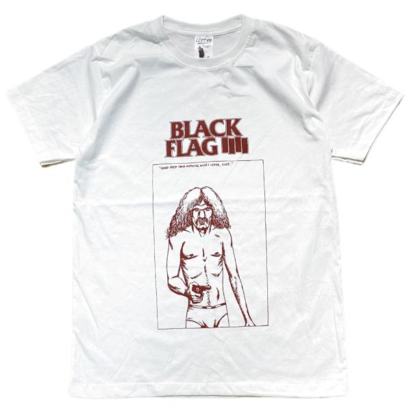 ブラックフラッグ BLACK FLAG バンド Tシャツ 半袖 ホワイト 白 ユニセックス