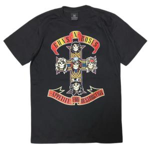 ガンズアンドローゼズ Guns N' Roses バンド Tシャツ 半袖 ユニセックス ブラック 黒｜tabisora