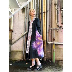 タイダイ染め ノースリーブワンピース カラフル ビック