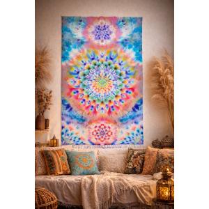 タイダイ染め タペストリー 曼荼羅 