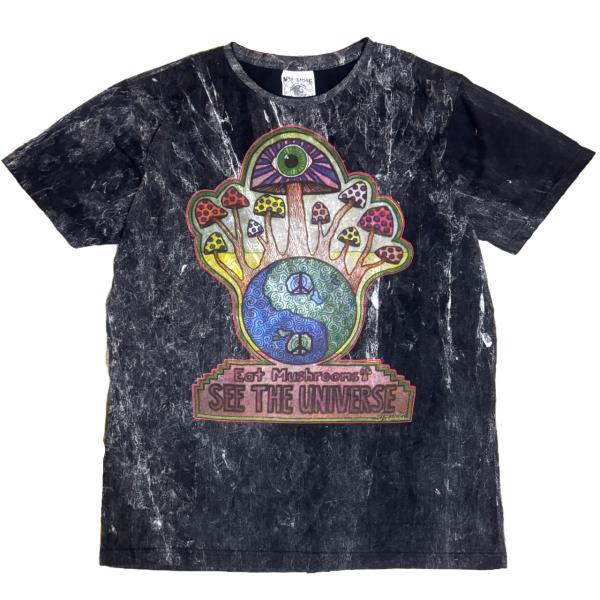 エスニック カジュアル Tシャツ メンズ レディース ストーンウォッシュ