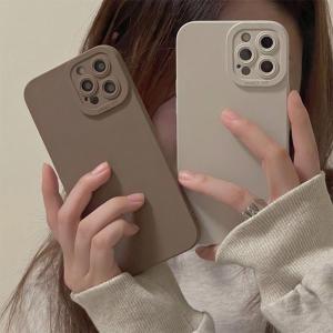 iPhone 15 14 13 12 ケース アイフォン15ケース シンプル 大人可愛い くすみカラー モカ ベーシック ベージュ おしゃれ 携帯ケース スマートフォン アイフォン