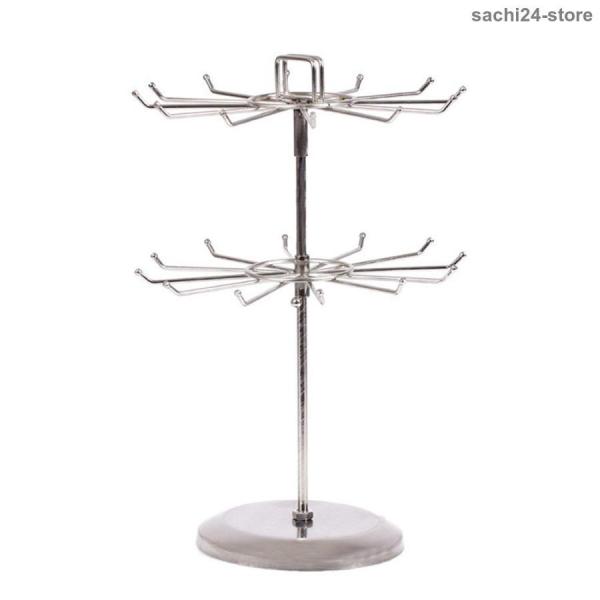 回転式 ジュエリースタンド アクセサリースタンド ネックレス キーホルダースタンド