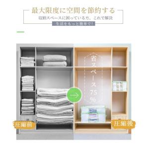 ふとん圧縮ボックス 羽毛布団収納袋 圧縮袋付き...の詳細画像2