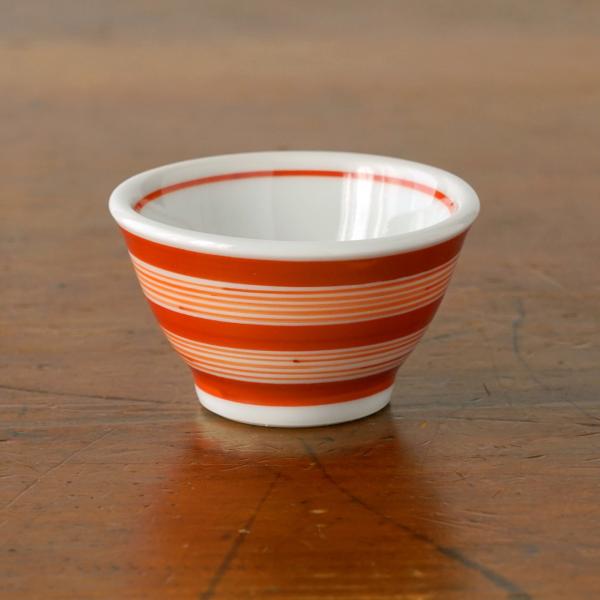 砥部焼 丸盃 赤巻赤線 梅山窯 愛媛県産 ぐい呑み 伝統工芸品 民藝品 食器 キッチン雑貨 ギフト ...