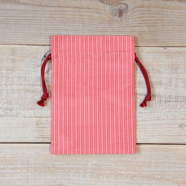 上田紬（つむぎ） 巾着袋 絹100% 長野県産 ポーチ 伝統工芸品 民藝品 01 ギフト プレゼント...