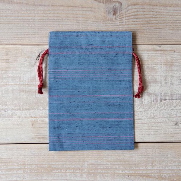 上田紬（つむぎ） 巾着袋 絹100% 長野県産 ポーチ 伝統工芸品 民藝品 05 ギフト プレゼント...