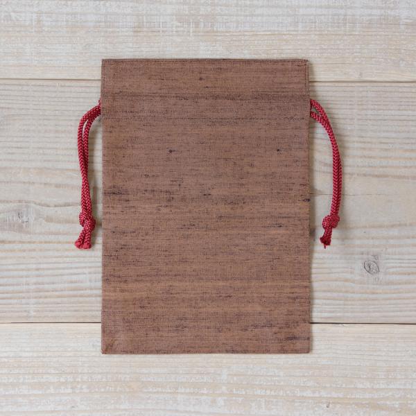 上田紬（つむぎ） 巾着袋 絹100% 長野県産 ポーチ 伝統工芸品 民藝品 08 ギフト プレゼント...