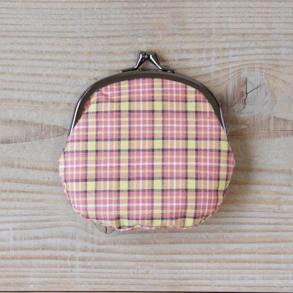 上田紬（つむぎ） がま口 中 絹100% 長野県産 02 小銭入れ ポーチ 伝統工芸品 民藝品 ギフ...