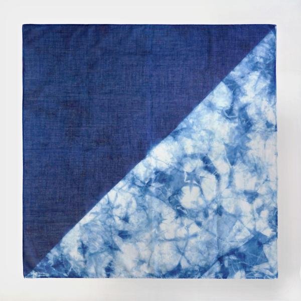 藍染屋ほうね 藍染ハンカチーフ 綿ローン 54cm角 02 ハンカチ/スカーフ/ネッカチーフ ギフト...