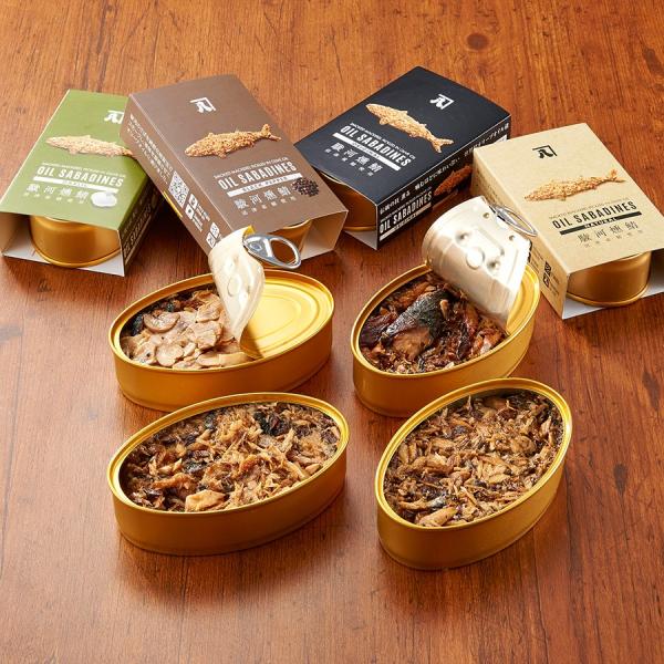 鯖の燻製缶詰 オイルサバディン 4缶セット 静岡県沼津産 ギフトボックス さば缶 ギフト プレゼント...