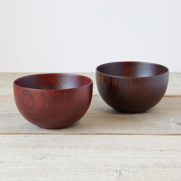 香川漆器 フリーボウル ペアセット 朱&amp;黒 中田漆木 めおと椀 汁椀 伝統工芸品 民藝品 ギフト プ...