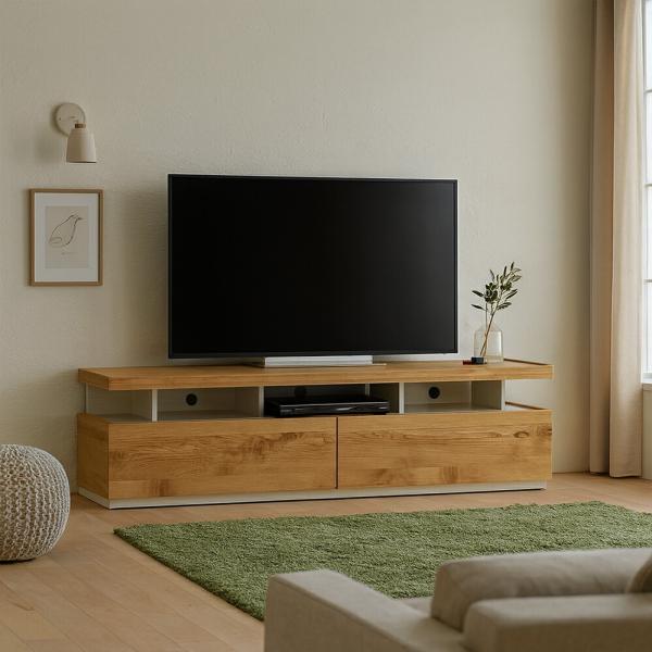 テレビ台 180cm テレビボード ローボード ナチュラル 国産 日本製 硬質紙 節あり 木目柄 北...