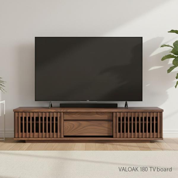 テレビ台 テレビボード 幅180cm 日本製 完成品 ウォールナット無垢 大型TV対応 北欧モダン ...