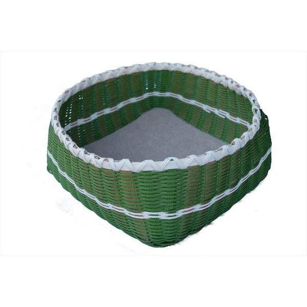 安心の日本製　　ネコちゃんワンちゃんのクーファン （Mサイズ）色名：煎茶グリーン　　シンプルなデザイ...