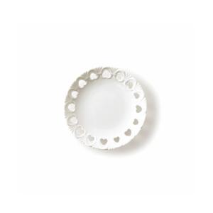 [13cmプレート]FOREVER Heart フォーエバー ハート 白 透かし皿