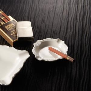 スクエア アッシュトレー 灰皿 陶器 白 おしゃれ 業務用 はいざら 日本