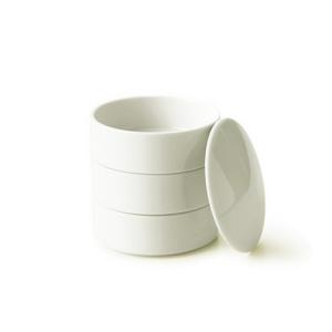 13.5cm 重箱 三段 (大) 白磁 陶器 三段重 お重 白 3段 13.5cm 重箱 三段 (大) 白磁 陶器 三段重 お重 白 3段