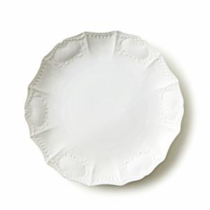 クイーン 27cm プレート 白 おしゃれ 大皿 パスタ皿 絵付け皿 業務用