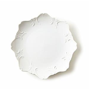 クイーン 27cm プレート 白 おしゃれ 大皿 パスタ皿 絵付け皿 業務用