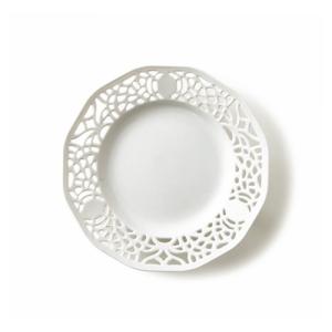 スカシ 19cm レース皿 取り皿 プレート 透かし皿 白 丸皿 ケーキ皿