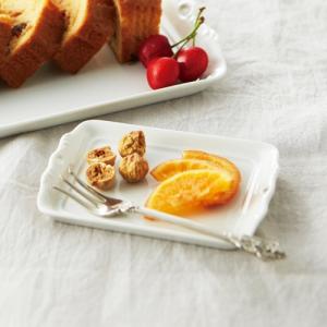 アンティークトレー Sサイズ 食器 白 ポーセリンアート