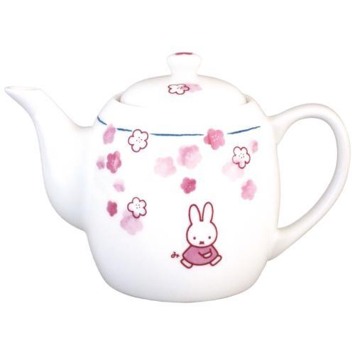 ミッフィーほのか（花）ポット（茶漉し付き） 630cc（白） 金正陶器 418114 4964412...