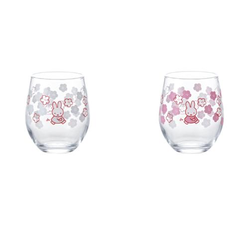 ミッフィーほのか（花）冷感グラス 8cm（白） 金正陶器 418121 4964412418210