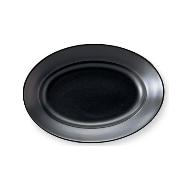 エクシブ 26cmプラター 黒マット 黒い食器 cafe カフェ 食器 業務用 日本製