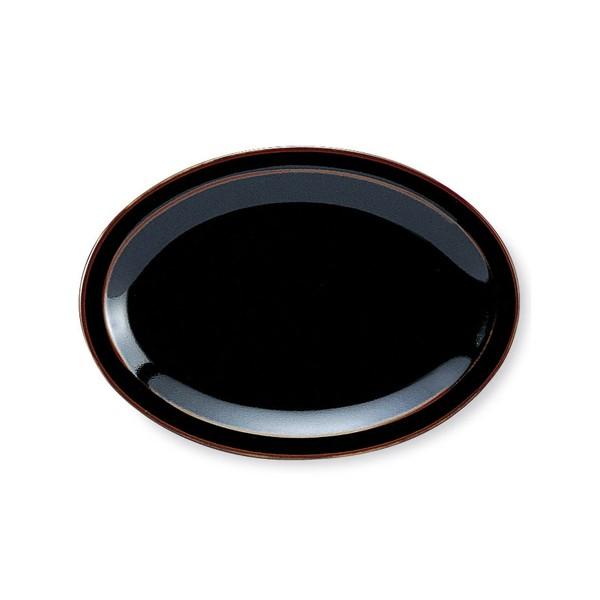 うるし天目 ８”プラター（21.3cm楕円皿） 中華食器 業務用 日本製