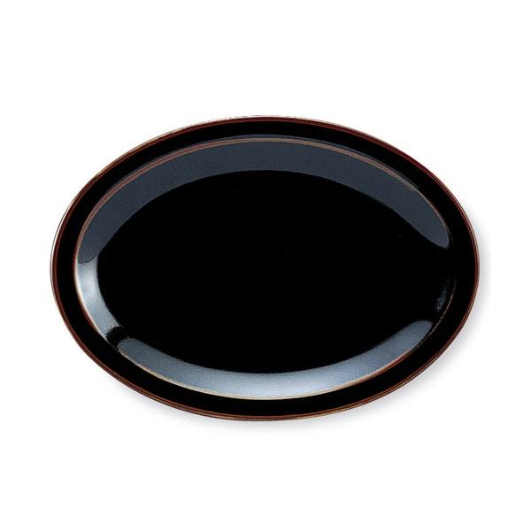 うるし天目 ９”プラター（23.8cm楕円皿） 中華食器 業務用 日本製