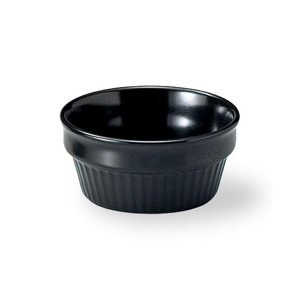 組皿シリーズ ３”1/2スフレー（9.3cmココット） 黒マット 黒い食器 cafe カフェ 食器 ...