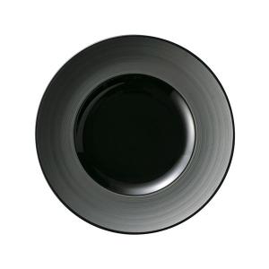 グラシア ブラック 24cmミート皿 黒い食器 cafe カフェ 食器 業務用 日本製｜tablewareshop