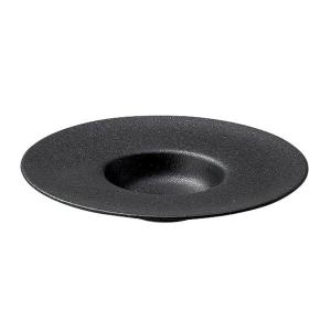 スープ皿 26cm 6枚セット 日本製 スープセレクション ワイドリム26cmリム型スープ皿 黒マット 黒い食器