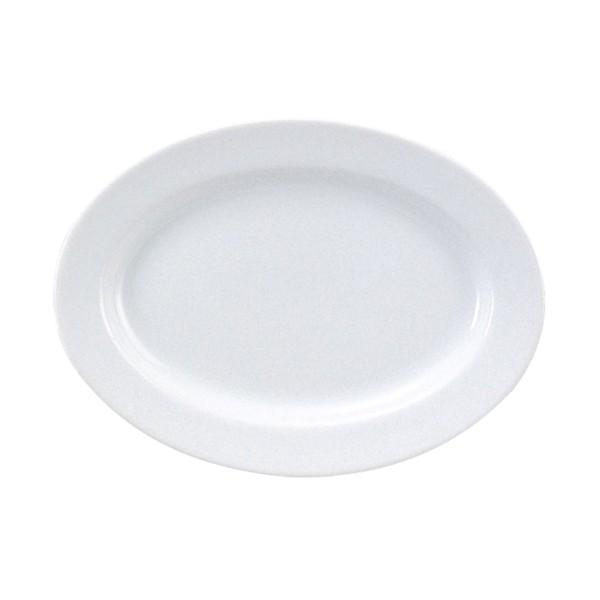 玉渕 １０”玉渕プラター （25.8cm楕円皿） 白い食器 cafe カフェ 食器 業務用 日本製