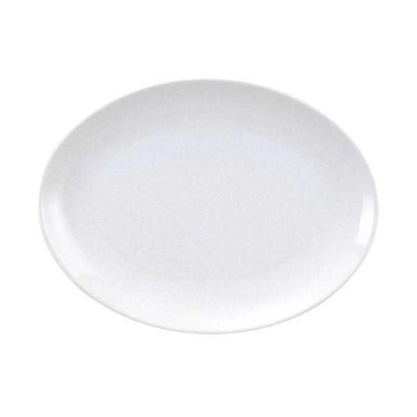 玉渕 １２”メタ玉プラター（31.5cm楕円皿） 白い食器 cafe カフェ 食器 業務用 日本製