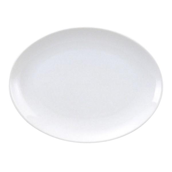 玉渕 １４”メタ玉プラター（36.9cm楕円皿） 白い食器 cafe カフェ 食器 業務用 日本製