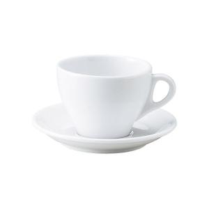 プリート ラテ・カップ＆ソーサー 白い食器 cafe カフェ 食器 業務用 日本製｜tablewareshop