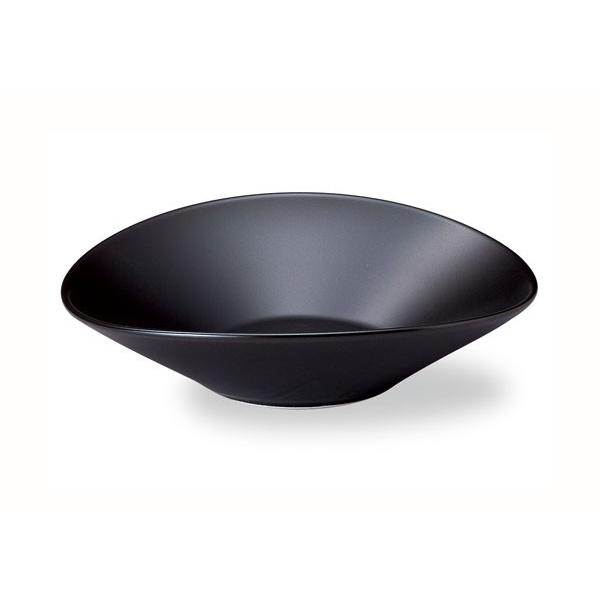 レガート 23cmパスタ皿 黒マット 黒い食器 cafe カフェ 食器 業務用 日本製