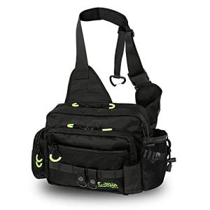 ワタチャンプ ワンショルダーバッグ 釣りバッグ タックルバッグ 肩掛け ショルダーパット 着脱可能なウエストベルト ロッドホルダ